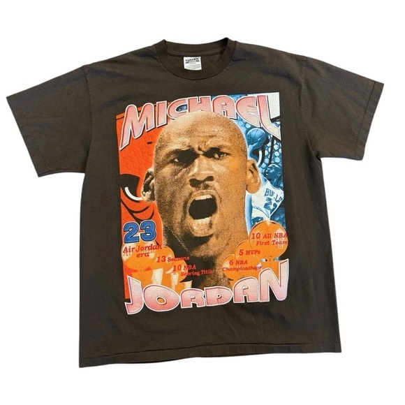 Tultex Other - Michael Jordan Bulls 1996 Modern Boot Graphic T-Shirt - Black Size XL